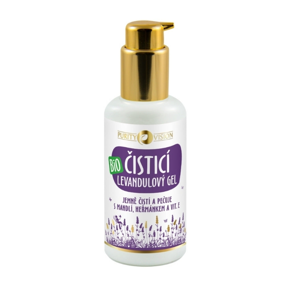 Gel limpiador de lavanda bio con almendra, manzanilla y vitamina E 100 ml
