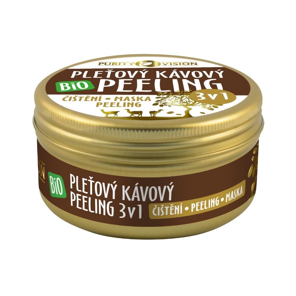 Mascarilla exfoliante facial 3 en 1 de café bio 70 ml