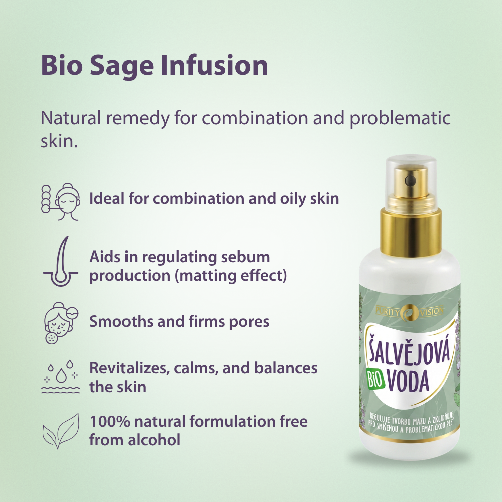 Agua de salvia orgánica 100 ml
