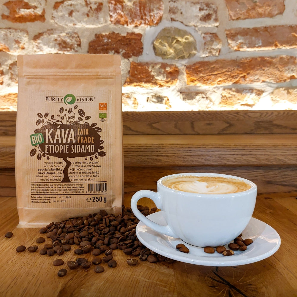 Granos de café ecológico de comercio justo Etiopía Sidamo 500 g