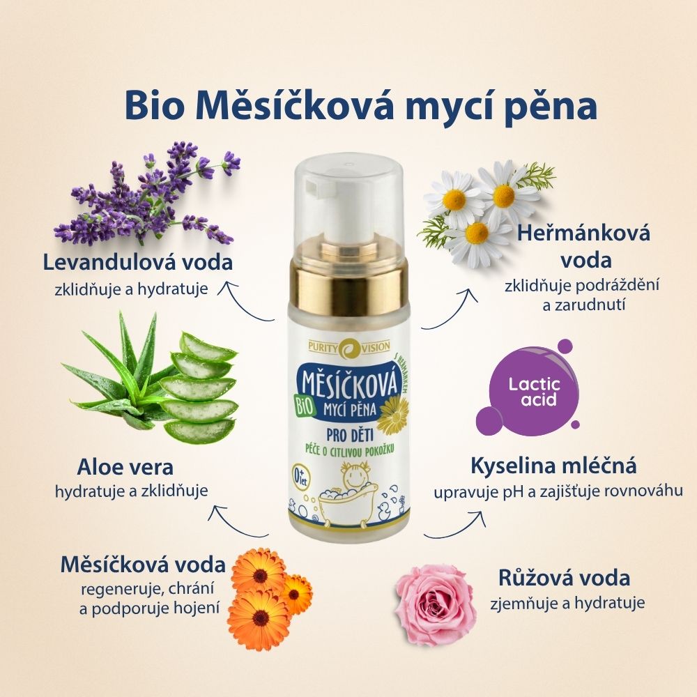 Espuma Limpiadora de Caléndula Bio para Niños
